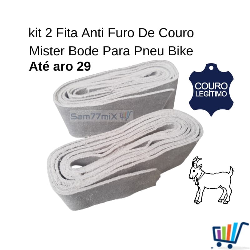 kit 2 Fita Anti Furo De Couro Mister Bode Para Bike Bicicleta