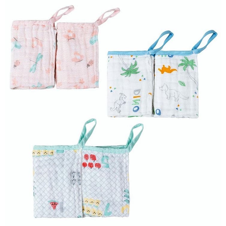 Pano de Boca Babete Com Prendedor de Chupeta Papi 25x25cm com 2 Unidades