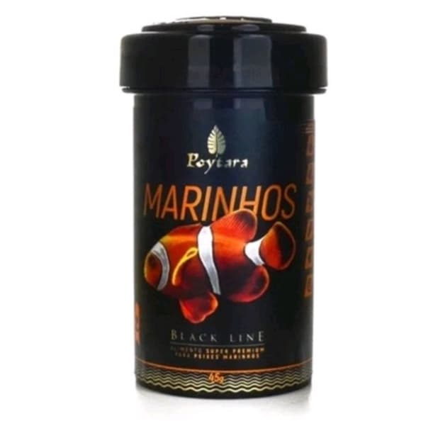 Ração Poytara Black Line Marinhos 45gr Granulos P