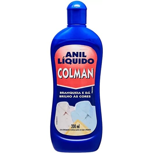 Anil Liquido Colman 200ml Lavagem perfeita Roupa branca