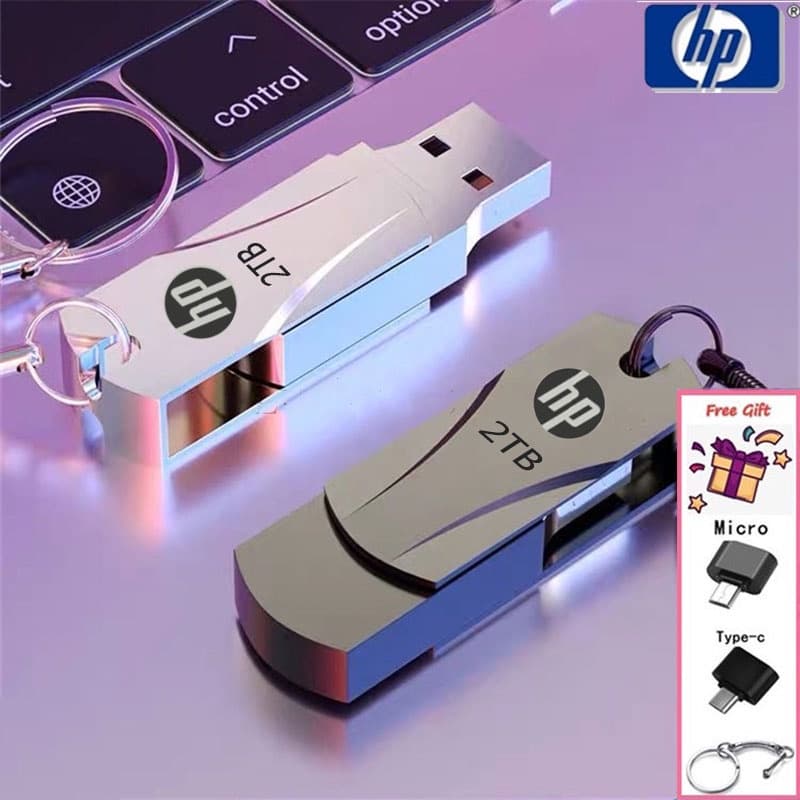 Unidade Flash USB 2TB 2.0 À Prova D'água Hp Metal De Alta Velocidade Pen Drive