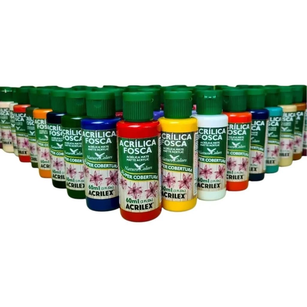 Kit 12 Tinta Acrilica Fosca Para Artesanato 60ml Acrilex Escolha As Cores