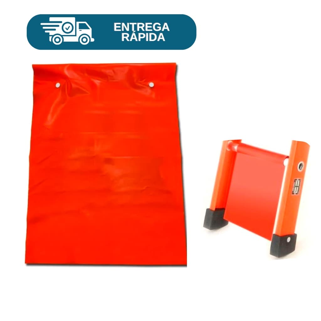 Bandeirola De Sinalização Laranja Reforçada Para Escada