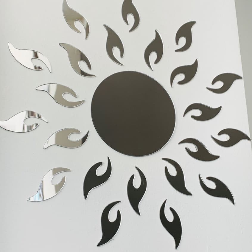 Kit Espelhos Decorativos Acrílico Sol