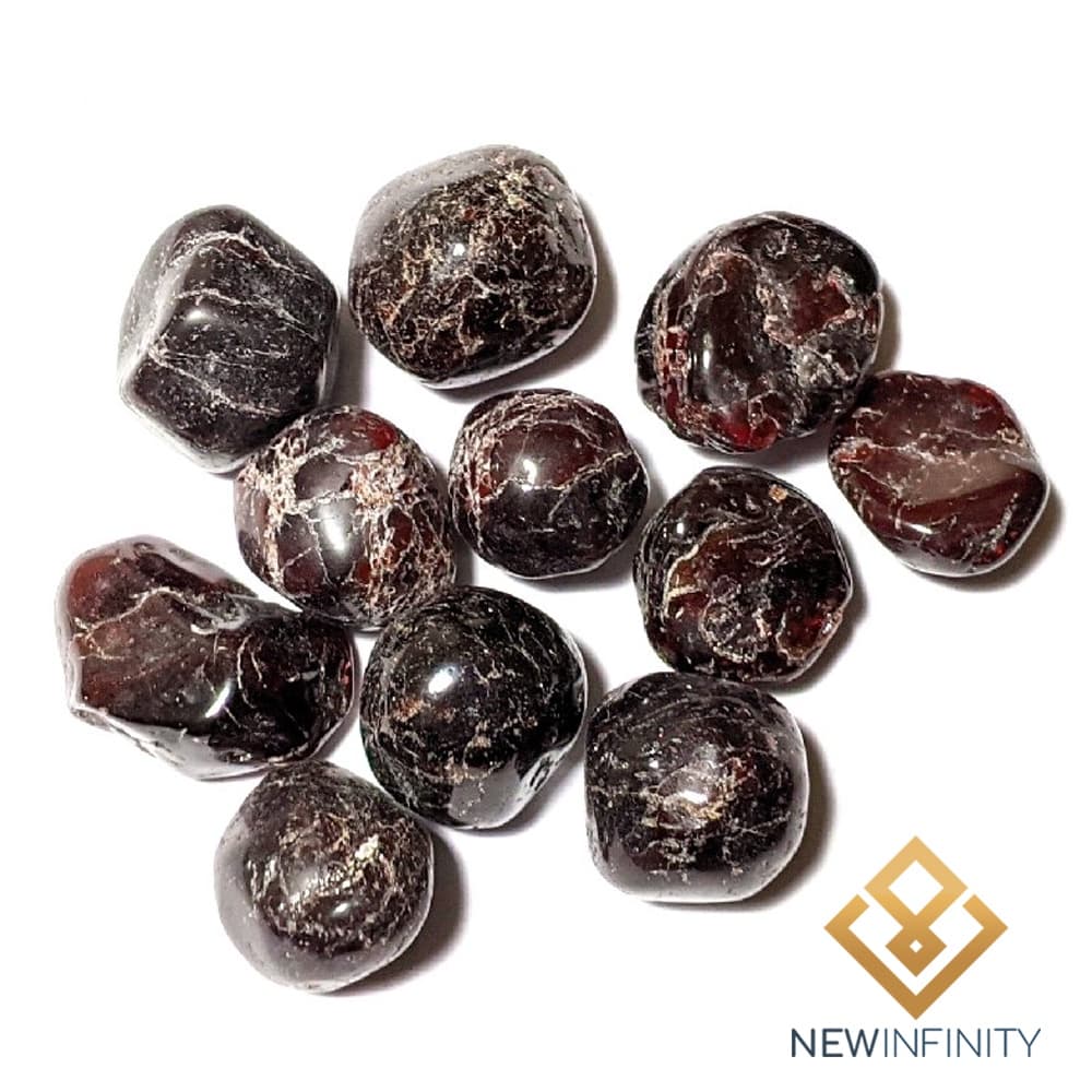 Pedra Granada Rolada Garnet Cristal Natural até 1cm Sucesso e Proteção