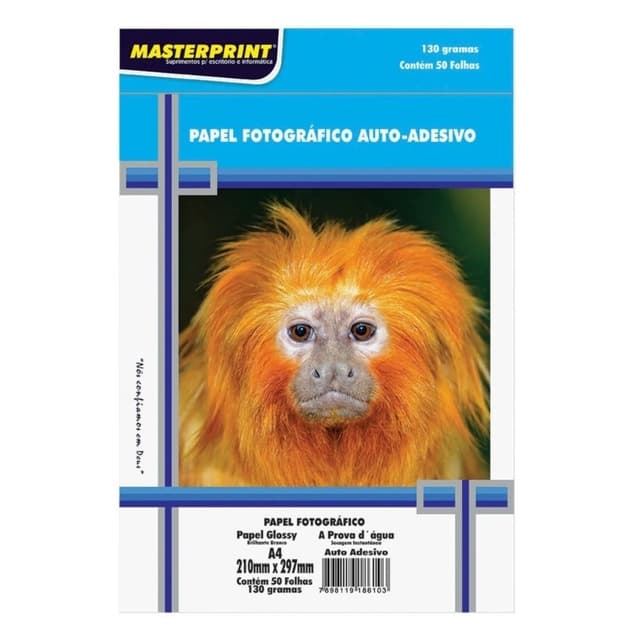 Papel Fotográfico Adesivo 130g Masterprint A4