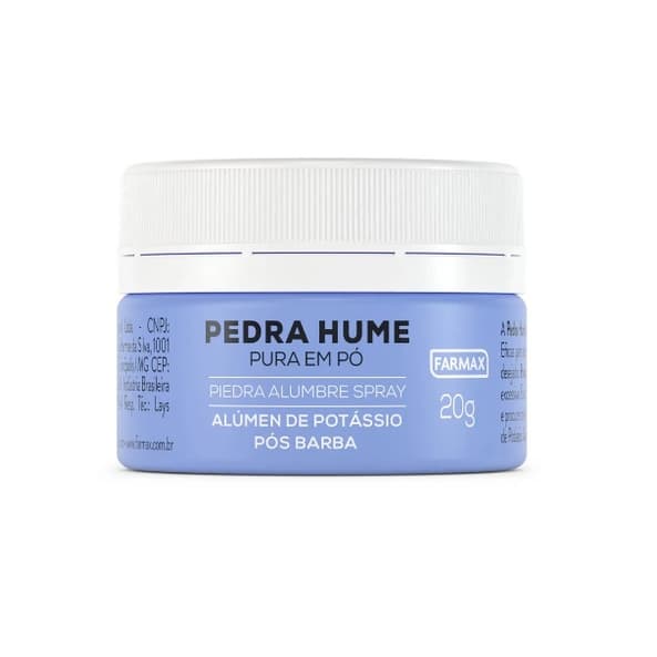 Pedra Hume Pura em Pó 20g - Farmax
