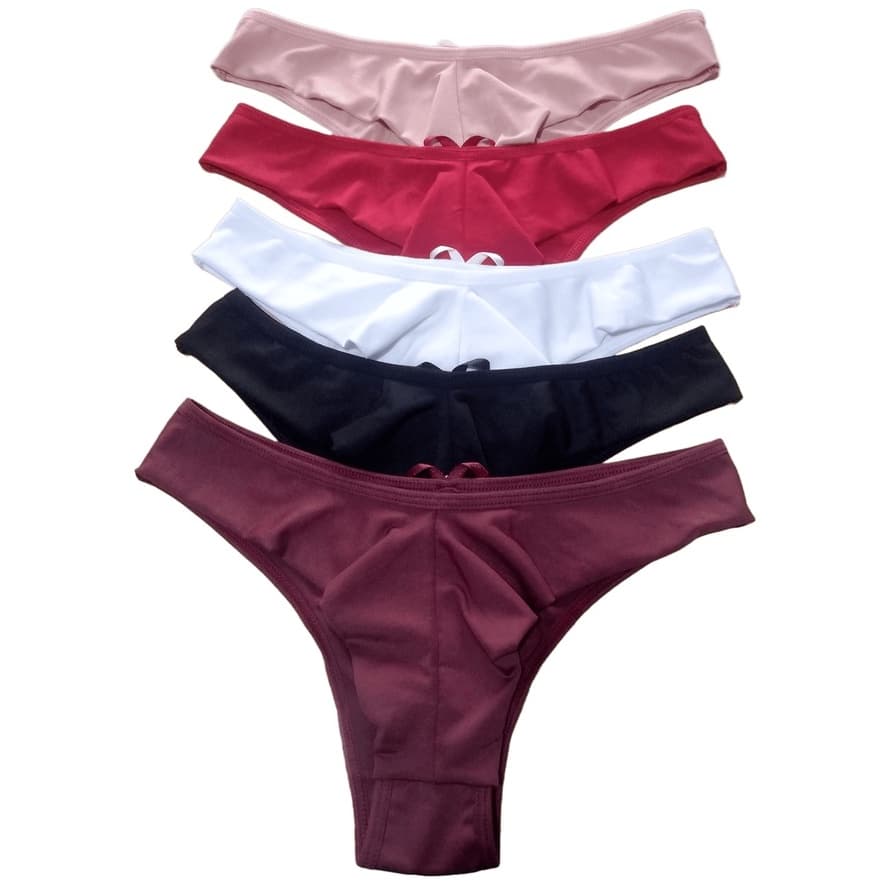 kit com 10 calcinhas feminina tanga fio duplo básica micro fibra tecido macio Confortável Não Marca revenda sacoleira moda intima