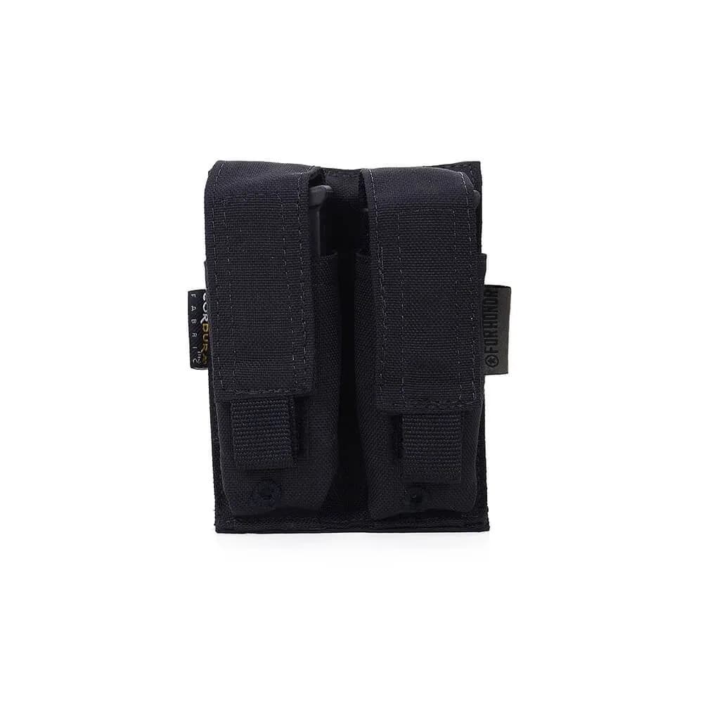 Porta Carregador De Pistola Duplo Cordura Forhonor Black