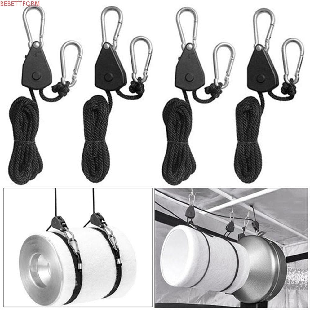 BEBETTFORM 1/2/4pcs Polia De Catraca De Laço Pola De Corda Para Serviço Pesado Alça De Amarração Ajustável Baixo