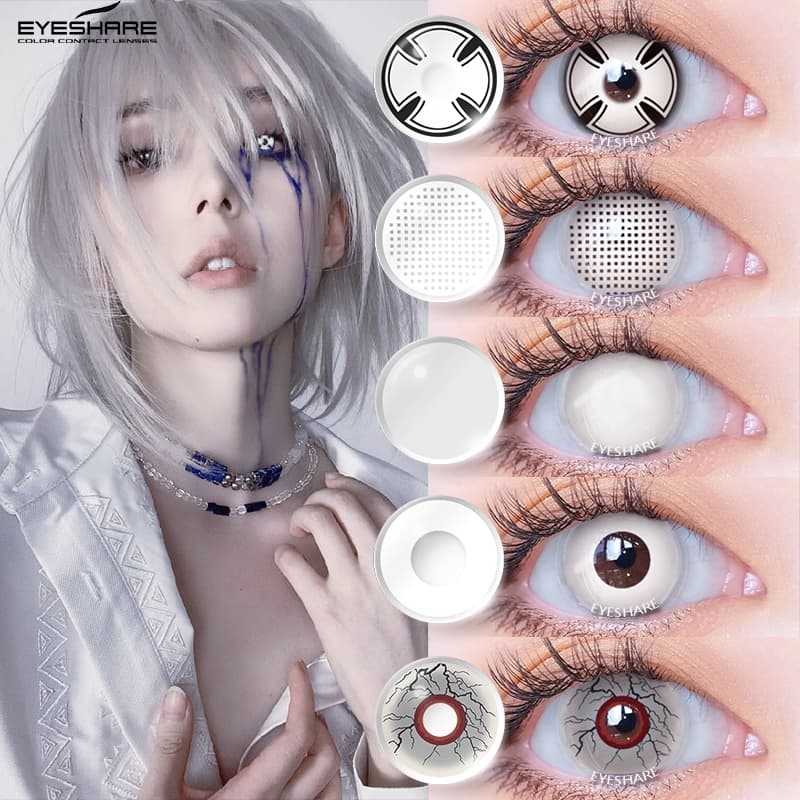 Eyeshare Lentes De Contato Coloridas Para O Jogo Cosplay Anime Softlens Eye Crazy Soft Color