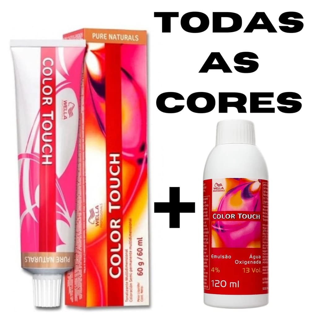 Tinta Cabelo Color Touch Wella Sem Amônia + Emulsão 4% 13vol