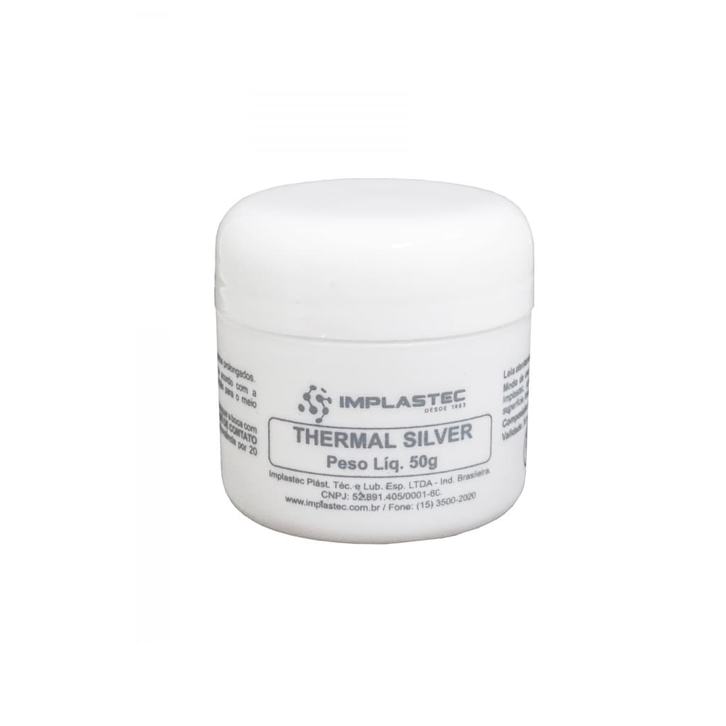 Pasta Térmica Thermal Silver Prata Implastec 50g Processador Placa de Video