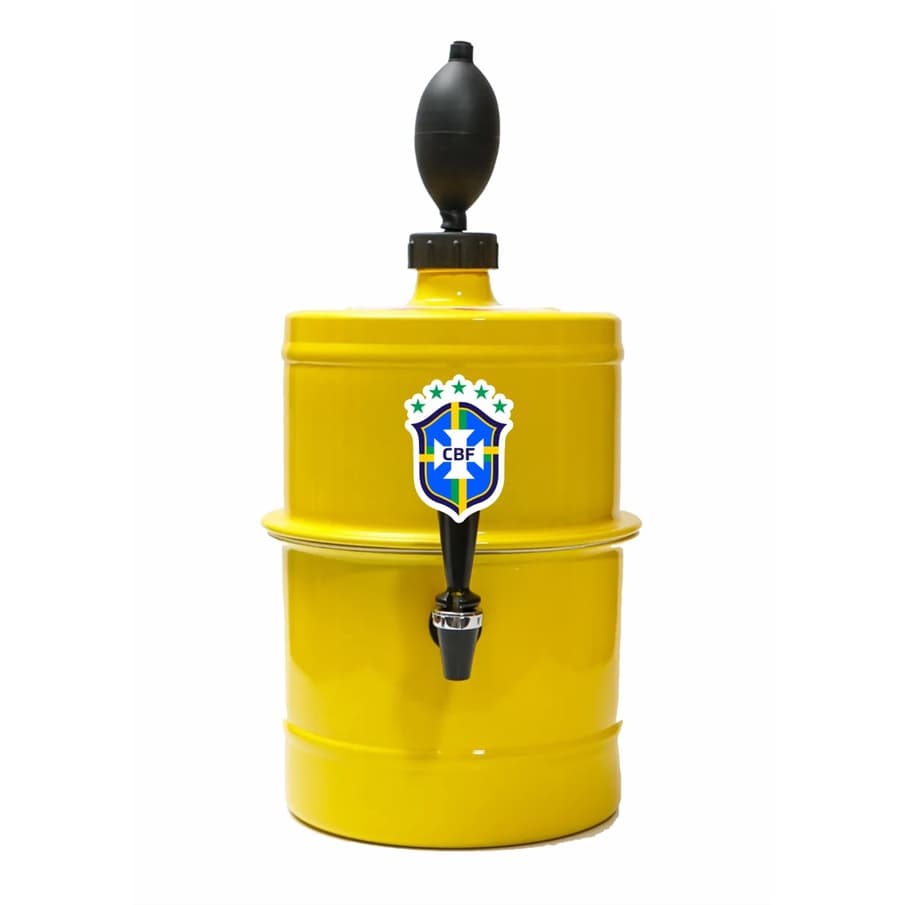 Chopeira Portatil A Gelo Amarela Copa Seleção 2022 Não Elétrica