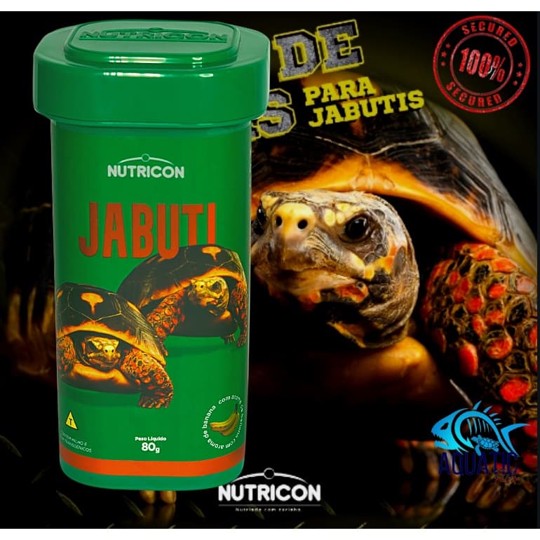 Ração para Jabuti 80g alimento completo com aroma de Banana - Nutricon