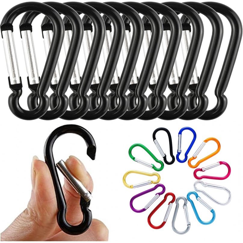 5/10/20 Pcs Mosquetão De Escalada Esportiva De Metal/Camping Hiking Ganchos De Mola De Aço Inoxidável/Chaveiro De Segurança Para Esportes Ao Ar Livre