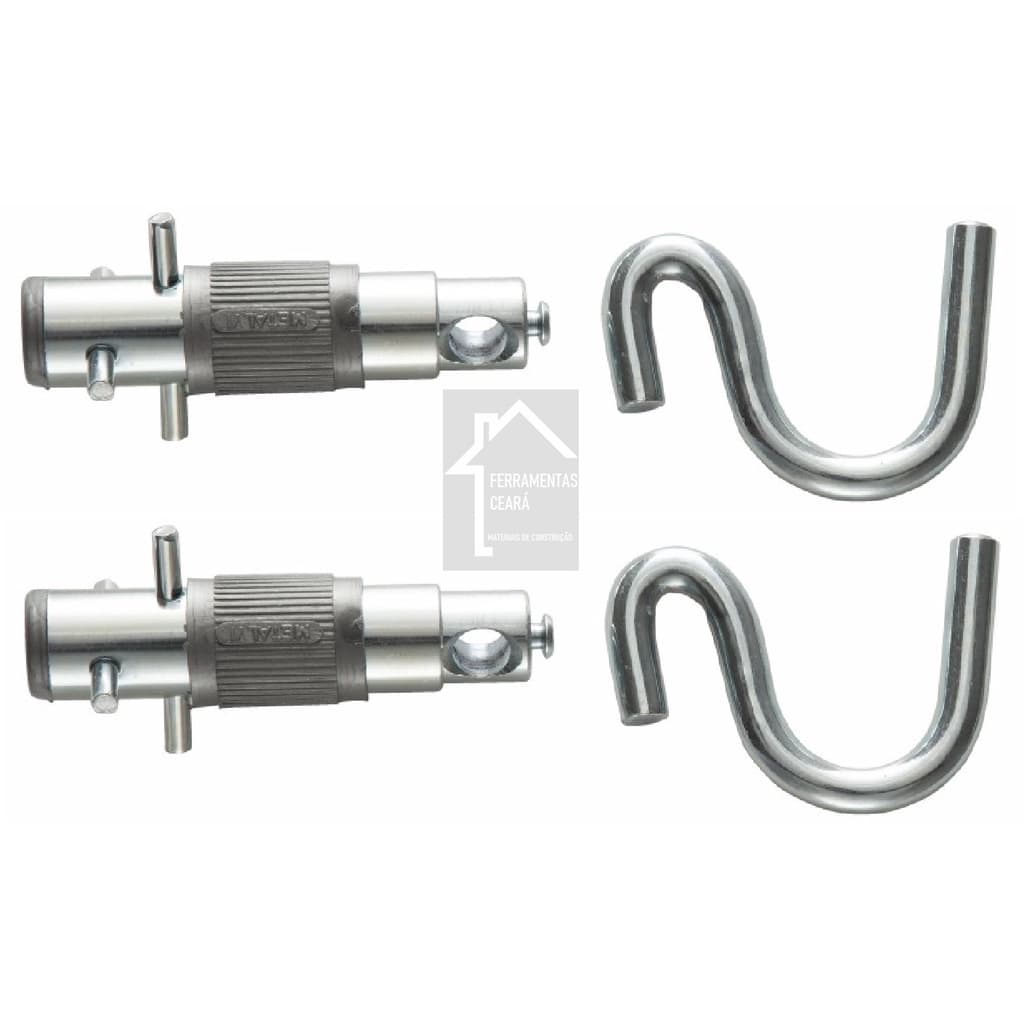 Gancho Armador Rede Dormir Descanso Batom Zincado - 1 Par