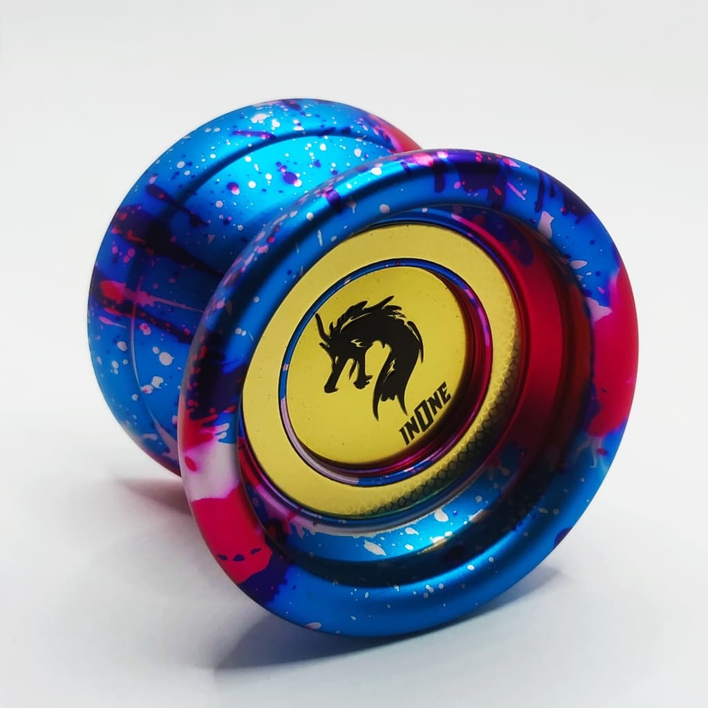 Yoyo de Rolamento Ares InOne Arco-Íris (ioio, io-io) Profissional de Alumínio Especial + 6 Cordas Extras (ioio yoyo) com