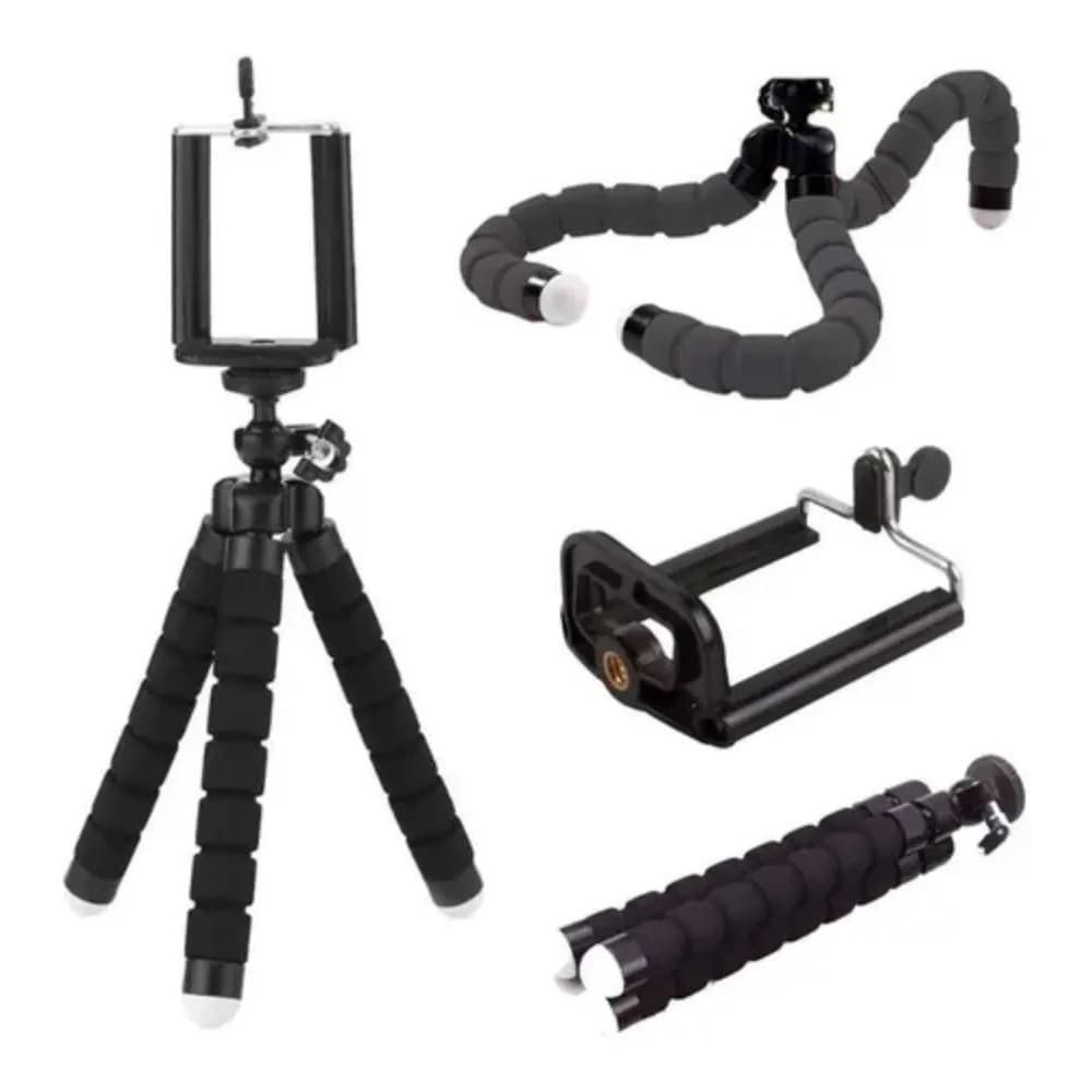 Kit 15x Tripé Celular Portátil Mini Suporte Flexível Apoio Celular gira 360º escalável