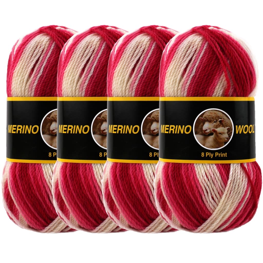 Merino 8p (4 Cordas) Rolo De Lã De Tricô