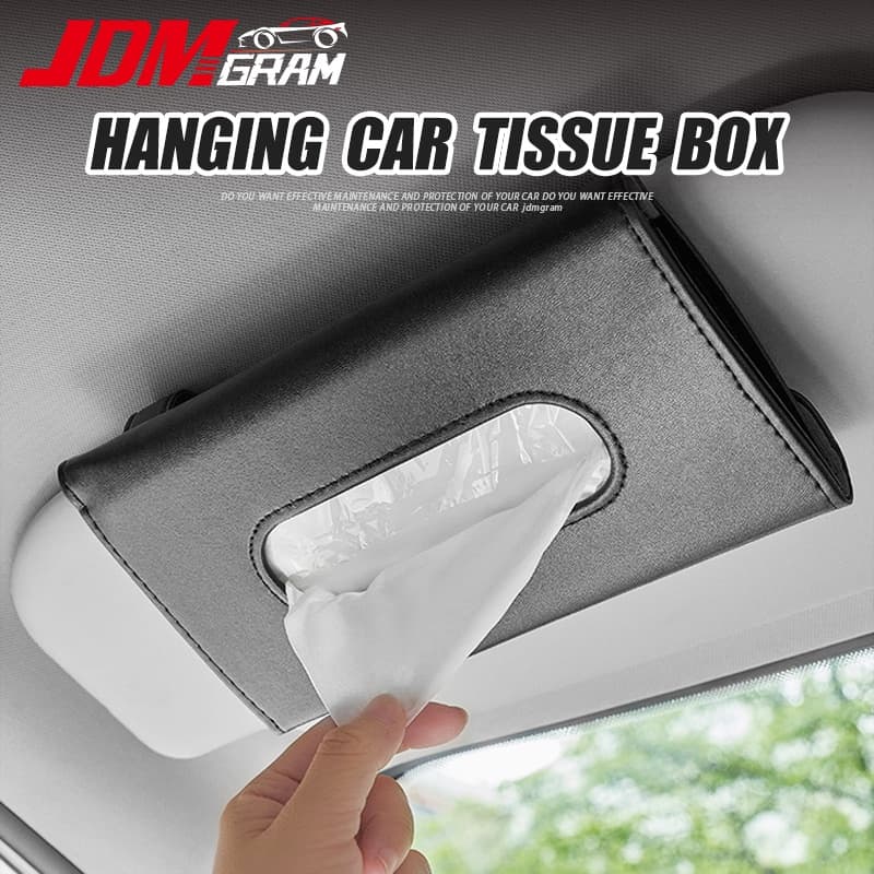 Suporte de Caixa de Lenços PU 1 Peça Couro Multifuncional Armazenamento Interior de Carro
