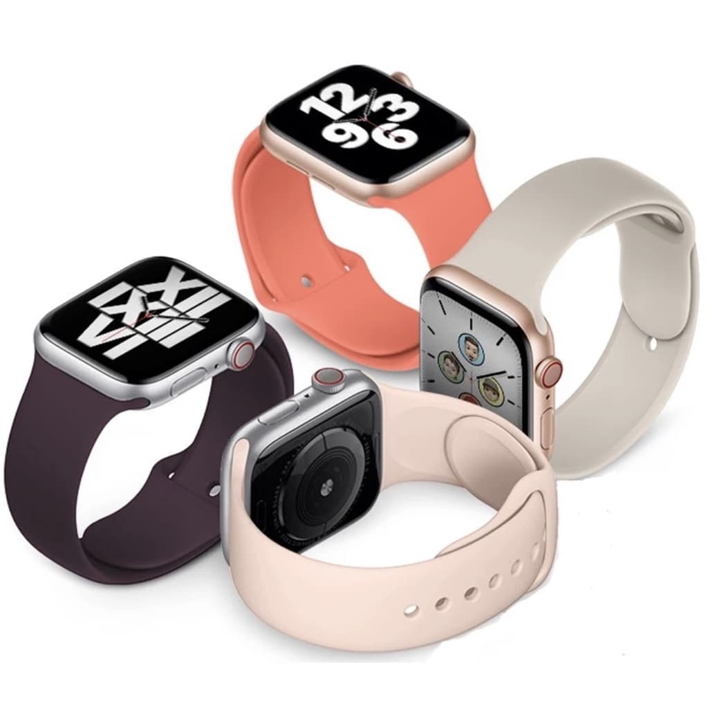 Pulseira Silicone Para Apple Watch 38mm 40mm 41mm 42mm 44mm 45mm 49mm Ultra