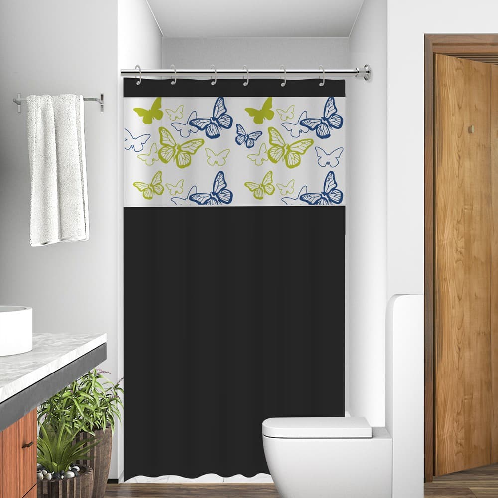 Cortina Box Para Banheiro Visor Papilon Anti Mofo Resistente Alta Qualidade 100% PVC Várias Cores - Envio Imediato