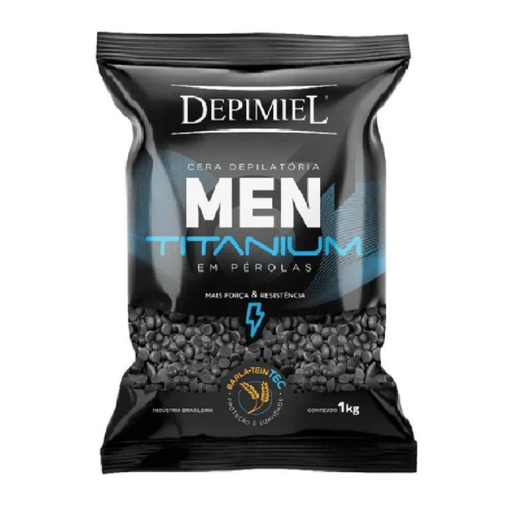 Cera Men Titanium Em Perolas 1kg - Depimiel