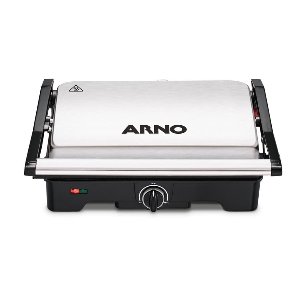 Grill Elétrico Arno Inox Dual com Capacidade para 04 Hambúrgueres GNOX 110V