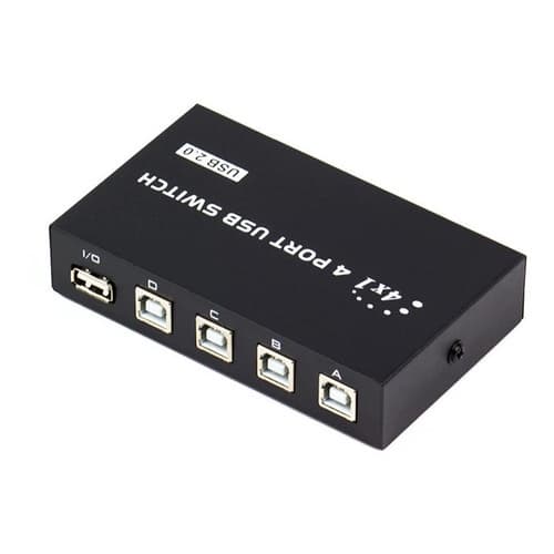 Switch Adaptador Usb 2.0 Chaveador 1 Impressora Para 4 Pc