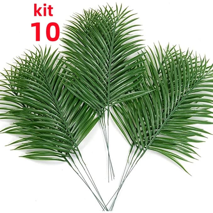 Kit 10 Planta Artificial  Para Decorar Jardins, Folhagens Artificiais Para Decoração