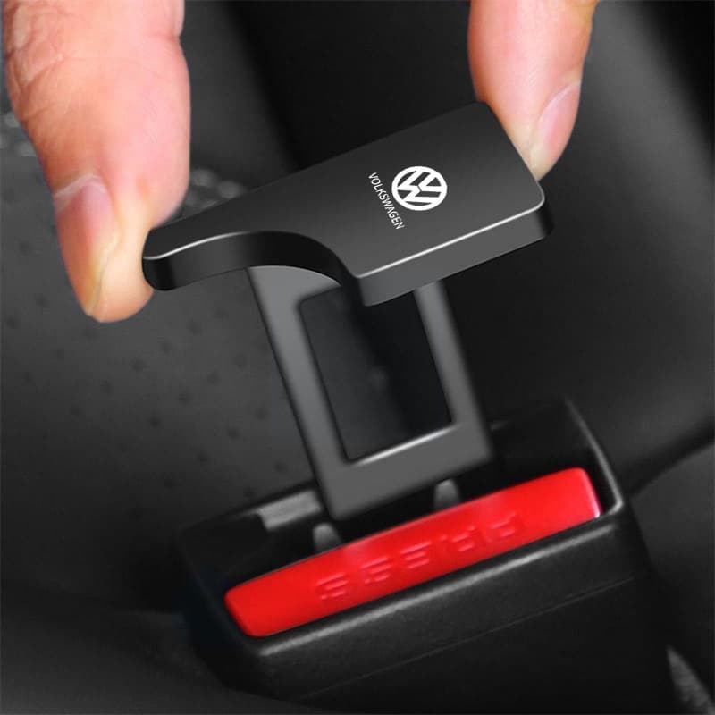 1pcs Cinto De Segurança Metálico Do Assento Carro Fivela Emblema Oculto Clip De Travamento Para Volkswagen VW GOLF POLO PASSAT TIGUAN TOURAN TOUAREG JETTA