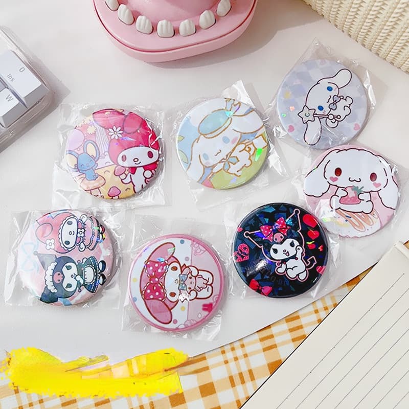 Desenho Animado De Moda Crachá Laser Pequeno Diabo Anime Broche Estudante Novo Ins Sweet E Cute Daily Versatile Bag