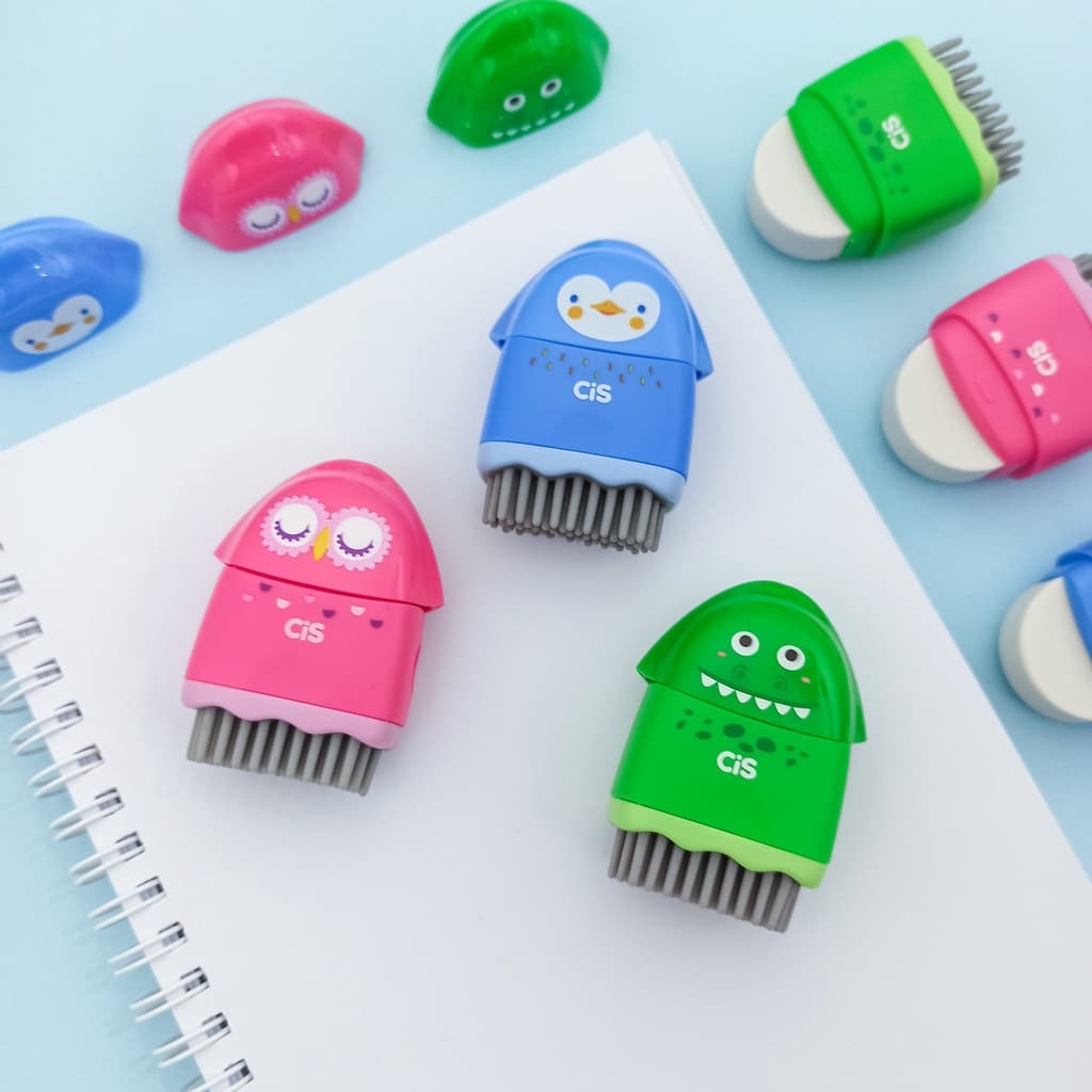 Apontador Borracha 490 Criatic Vassourinha 3 em 1 - Cis