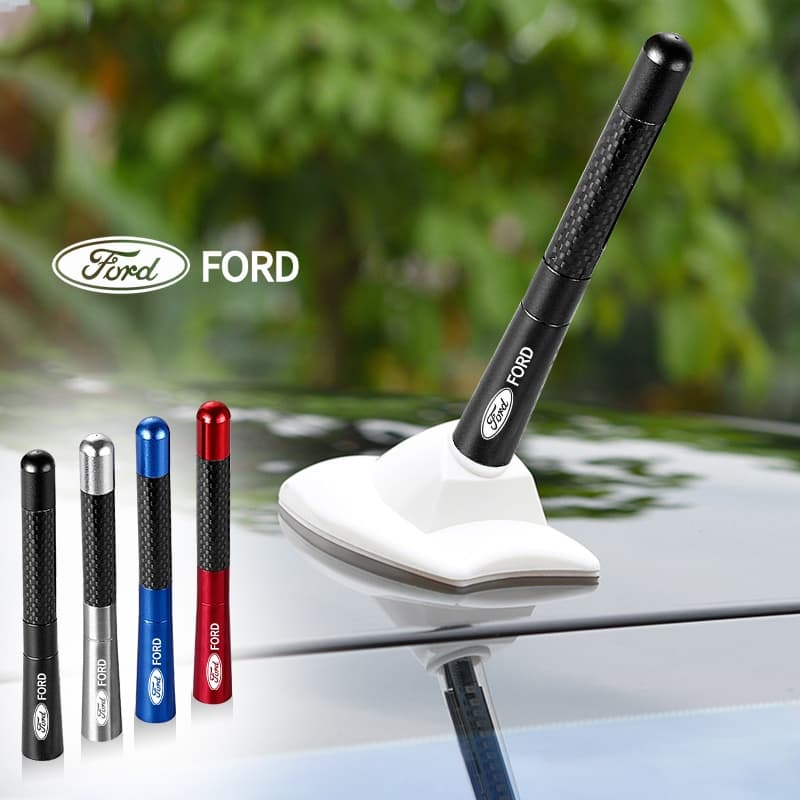 1PCS Logotipo Do Carro Rádio Aéreo Amplificado Antena Aérea Amplificada Em Liga De Alumínio Acessórios Para Melhorada Sinal FM/AM Ford Kuga Fiesta Focus Mondeo Mk1 Mk2 Mk3 St