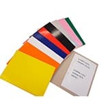 20 PASTAS PAPEL DUPLEX 250GR COM GRAMPO TRILHO DE PLASTICO EM 9 CORES VIVAS ESCOLHA