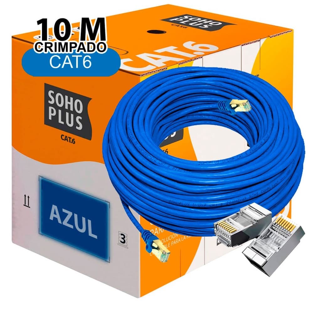 Cabo De Rede Cat6 10 metros Furukawa Sohoplus 100% Cobre 10m