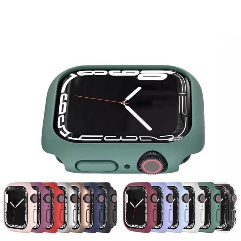 Capa Capinha Case Vidro Temperado + Estojo Para Relógio Apple em Acrilico 2 EM 1 38MM 40MM 41MM 42MM 44MM 45MM