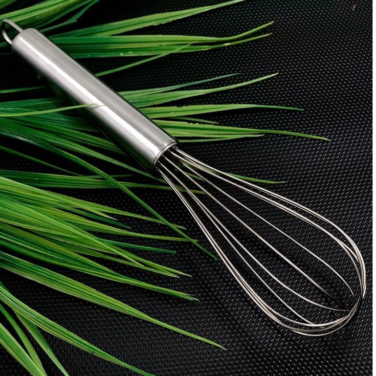 1-Fue Batedor Claras Massas Preparo de Sobremesas Bolos E Molhos Inox Reforçado 22 Cm Clink