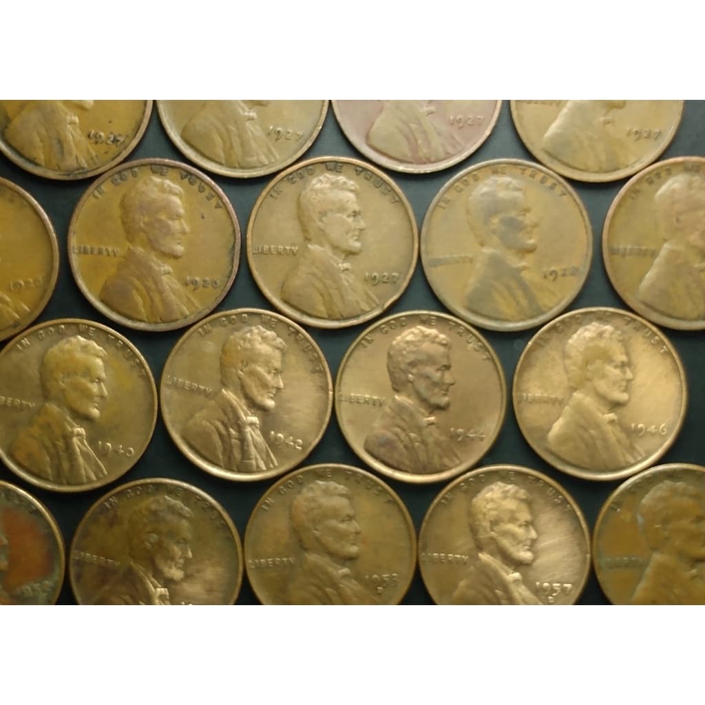 Moeda do EUA, One Cent, de 1909 a 1959, circuladas mas em bom estado de conservação (após 1959 outros anúncios)