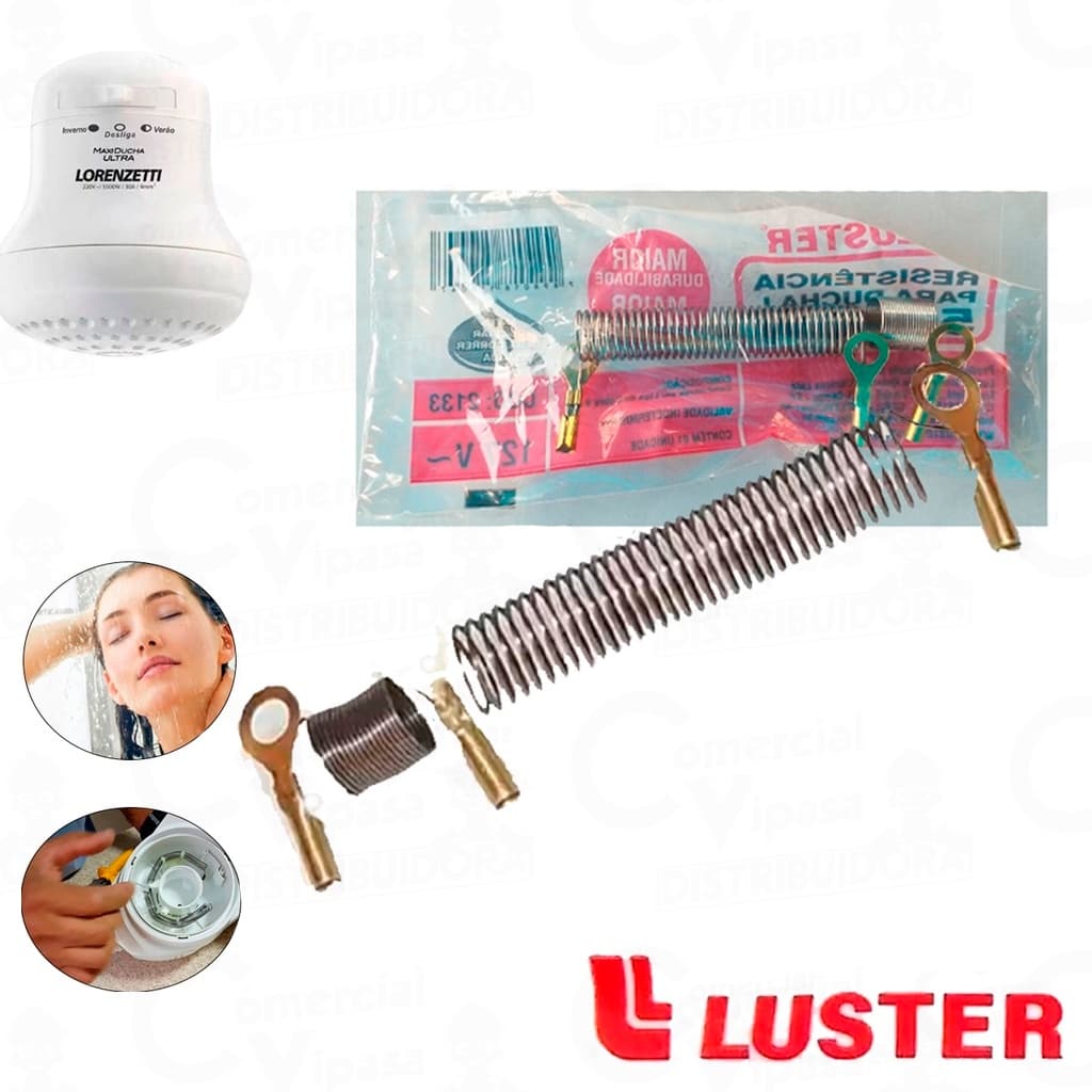 Resistência Maxi Ducha Tipo Lorenzetti Para 4400W Ou 5400W Alta Eficiência Reparo No Seu Chuveiro
