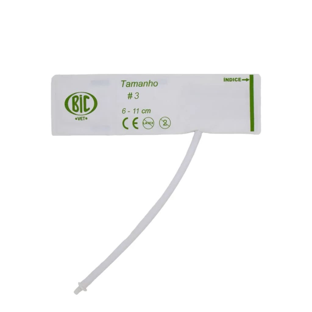 Braçadeira Manguito  Vet. N3 (6 a 11cm) 1 Via Desc. Bic Vet