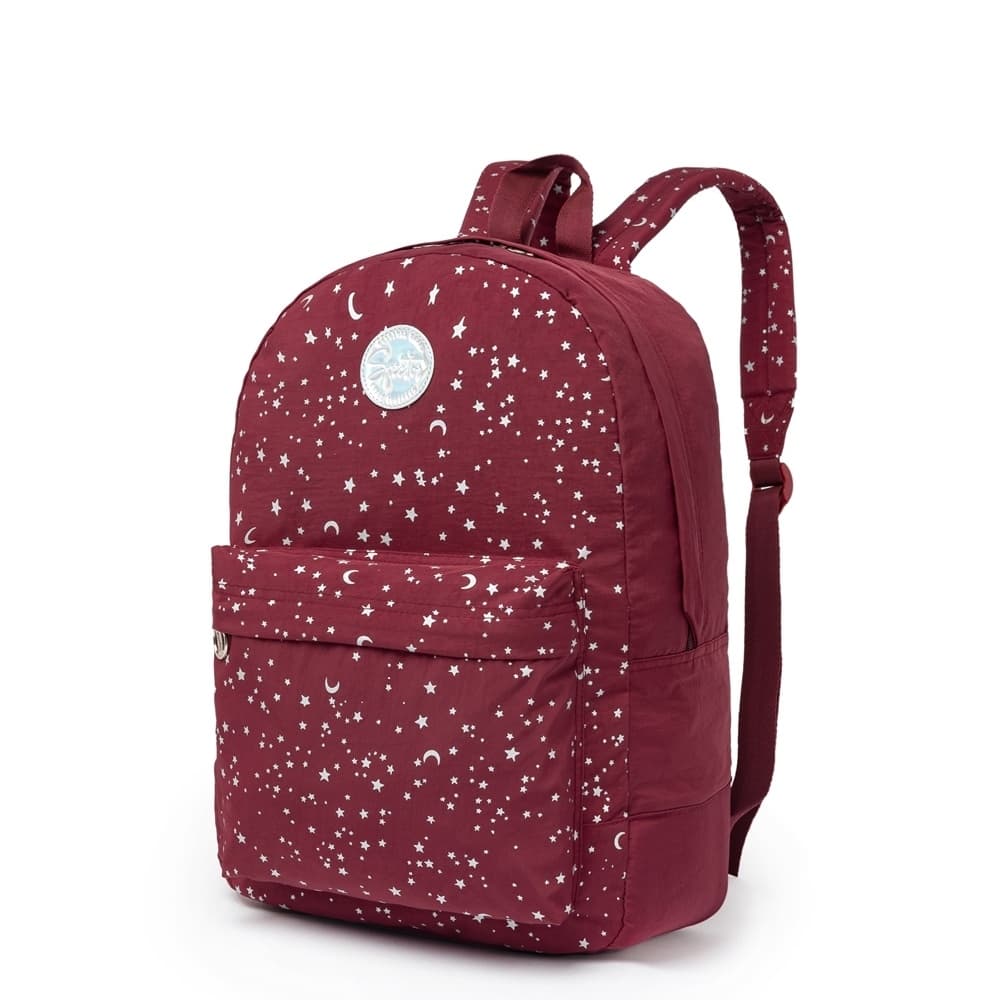 Mochila Spector Universe Estrelar Reforçada Feminina Notebook - Vermelha
