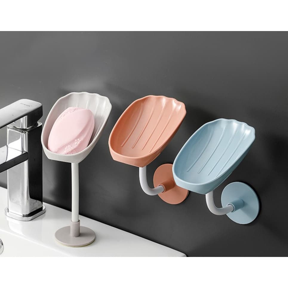 Saboneteira Formado Concha de Plastico Flexivel Ajustavel Adesivo Parede / Pia