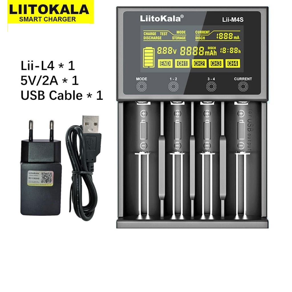 Carregador De Baterias Lii-M4S LiitoKala