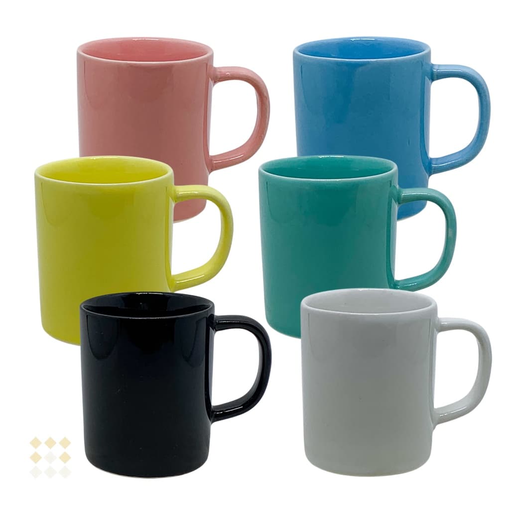 Jogo 6 Caneca Xicara Café Chá Porcelana Colorida Chicara Mesa Posta