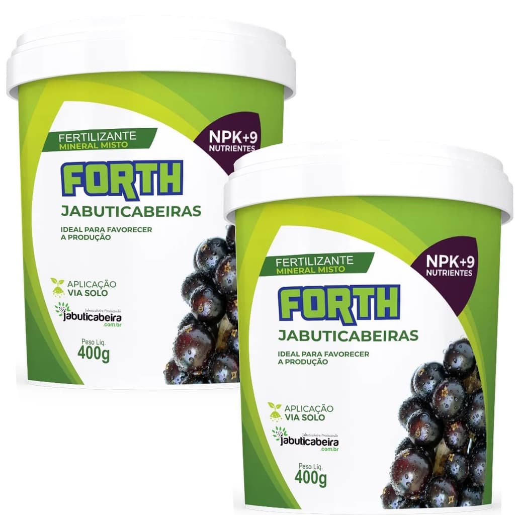 2 Fertilizante Adubo Forth Jabuticabeiras 400g Adubo - Forth
