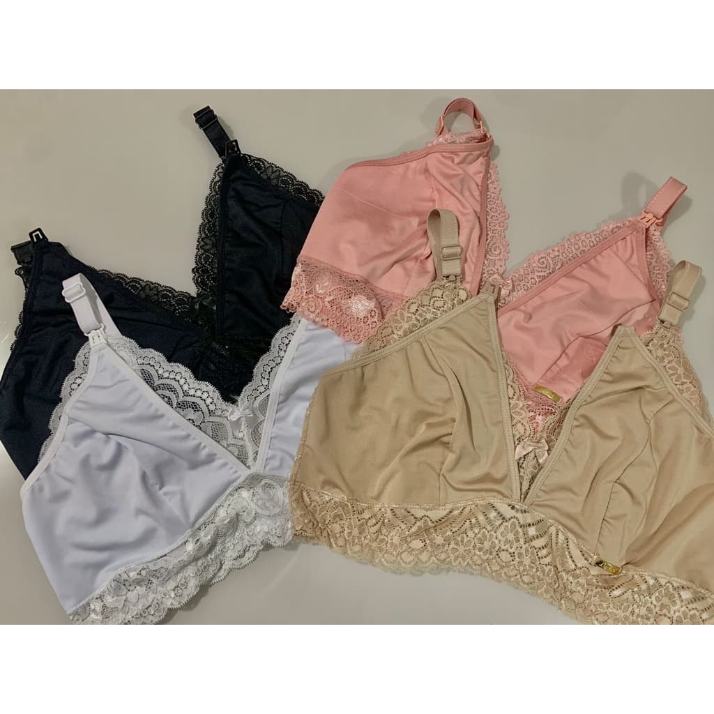 Kit 2 Sutiã Amamentação Renda PLUS SIZE Sultien Gestante Soutien Sutian Sutiãs Gravida