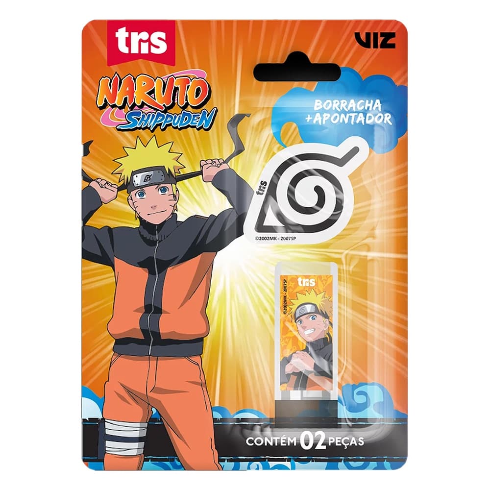 Kit Apontador com Depósito + Borracha - Naruto
