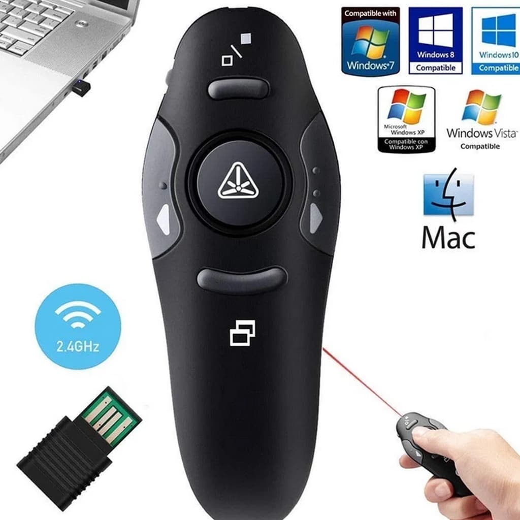 Caneta Controle Apresentação slides Palestras Professores Laser Usb sem fio